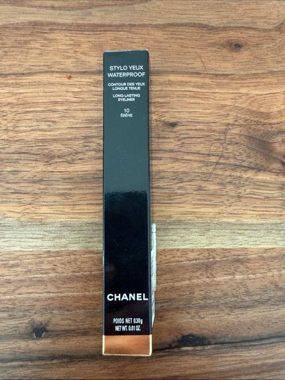CHANEL Waterproof Long-Lasting Eyeliner in Black and Gold Packaging